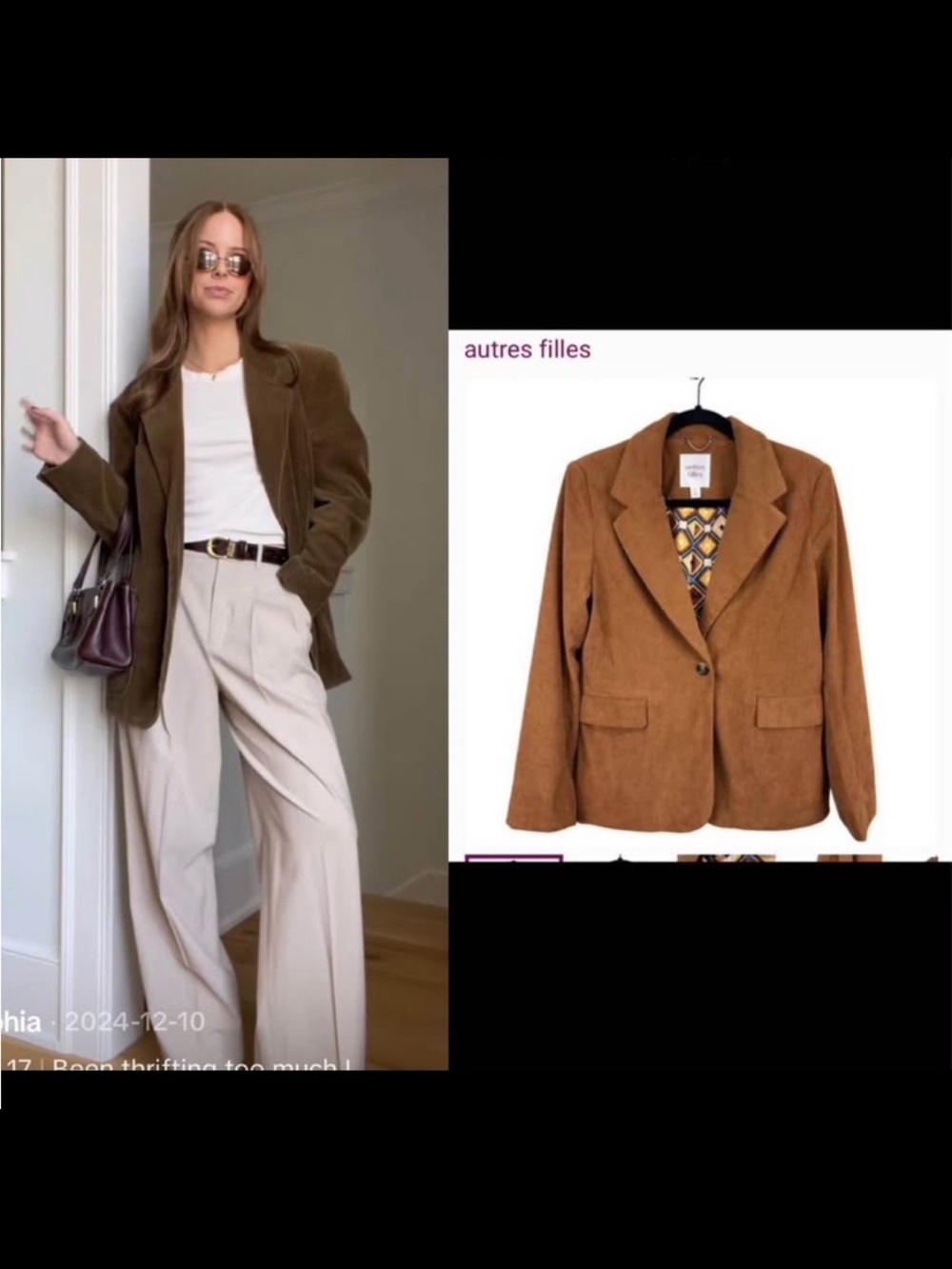 Anthropologie Large Brown Corduroy Blazer Jacket